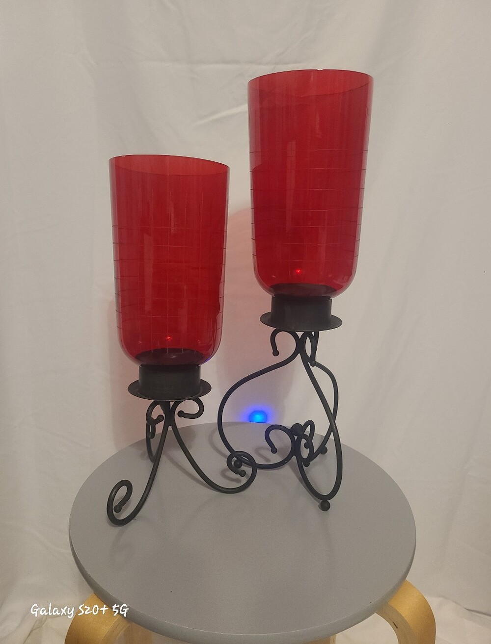 Beautiful vintage pair of ruby red Beautiful vintage pair of ruby red glass